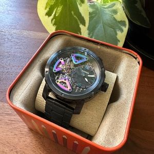 Fossil Men’s Nate Rainbow Chronograph Watch Black